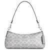 Charlotte 25 Embossed Signature Detachable Handle Crossgrain Leather Shoulder Bag Medium Women Shoulder Bag Silver CCL40-SVYGP