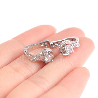 Simple Note Stud Earrings Stud Earrings Zircon Heart Earrings