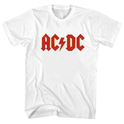 Klasické logo Bolt ACDC kapela Klasické punk rockové tričko s krátkým rukávem z čisté bavlny