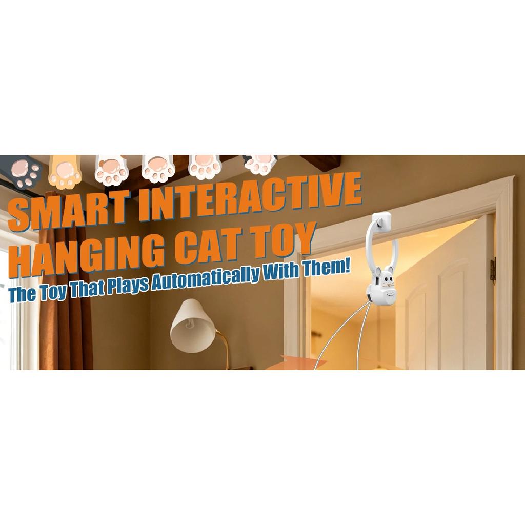 Interactive Cat Toys for Indoor Cats, Rechargeable Durable Safe Hanging Cat Toy for Bored Kittens & Adult Cats