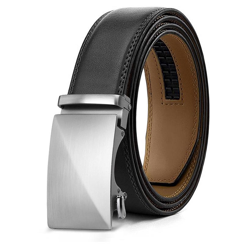 

Мужской повседневный ремень из натуральной кожи с автоматической пряжкой - Модный и универсальный