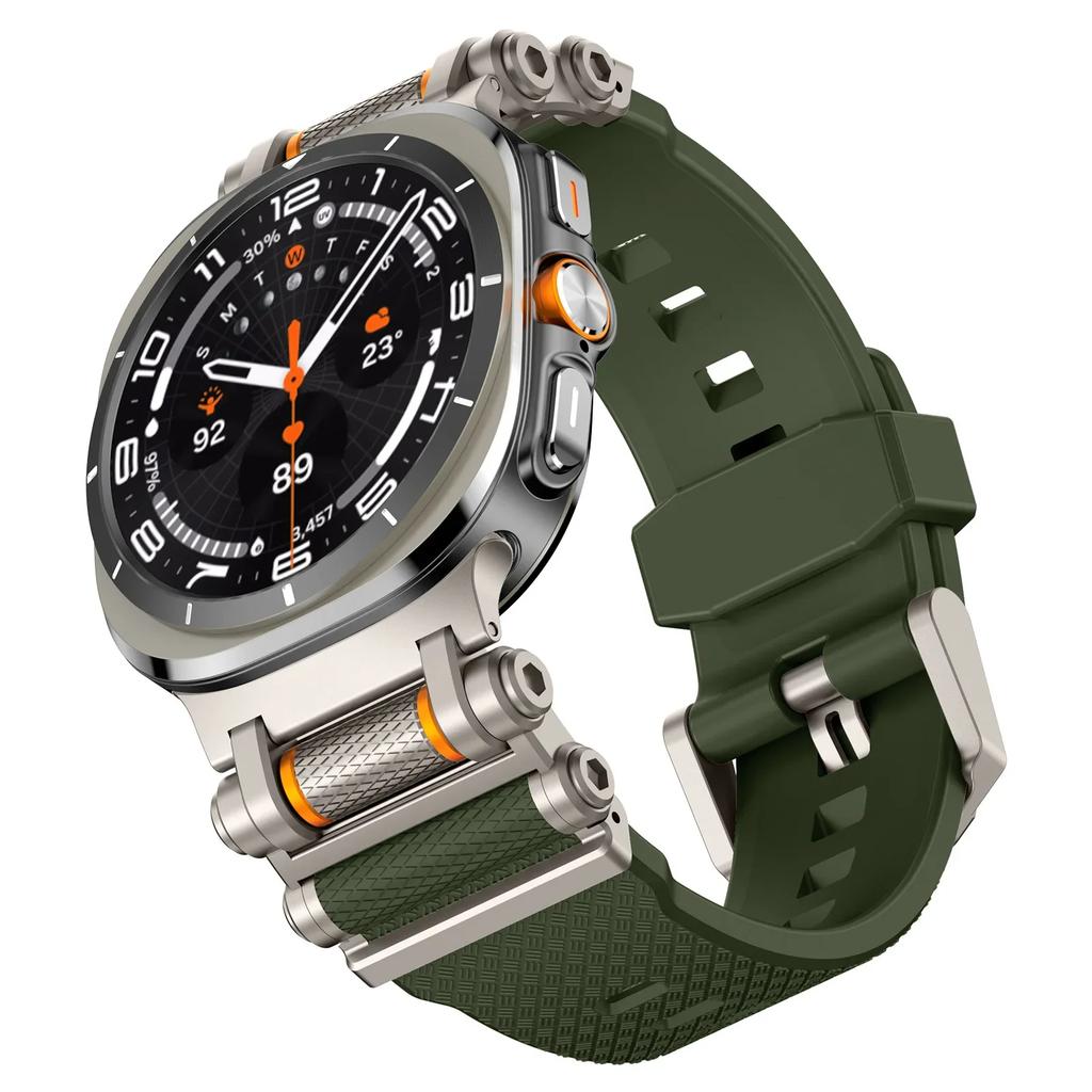 Gumový sportovní řemínek pro Samsung Galaxy Watch 7 Ultra 47mm Silikonový náramek pro Galaxy Watch Ultra 47mm Náhradní příslušenství