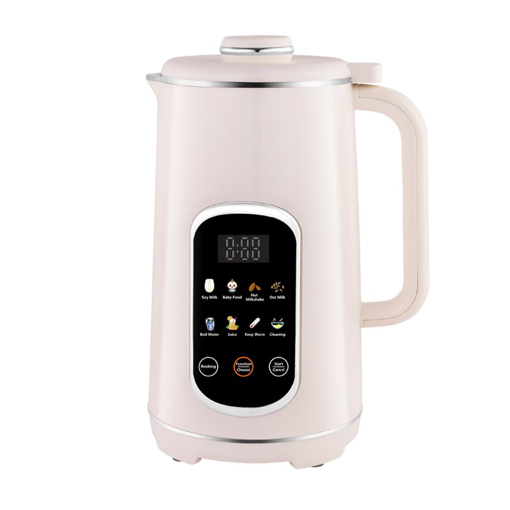 8-in-1 Nussmilchbereiter Sojamilchbereiter 2H Warmhaltefunktion Tischmixer 1,2L Sojabohnenmaschine Weiß EU-Stecker 220V