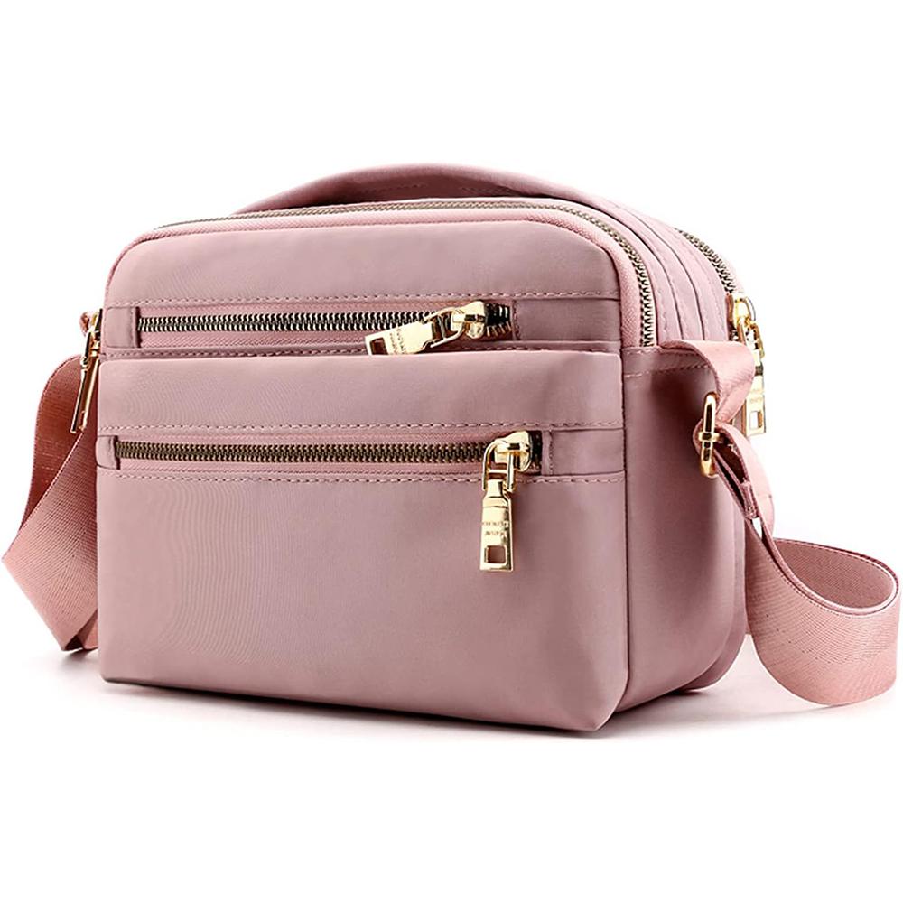 

1pc Women s Crossbody Bag Multi Pocket Messenger Bag Shoulder Handbags for Women Suitable Shopping Travel Appointment Hiking розовый
