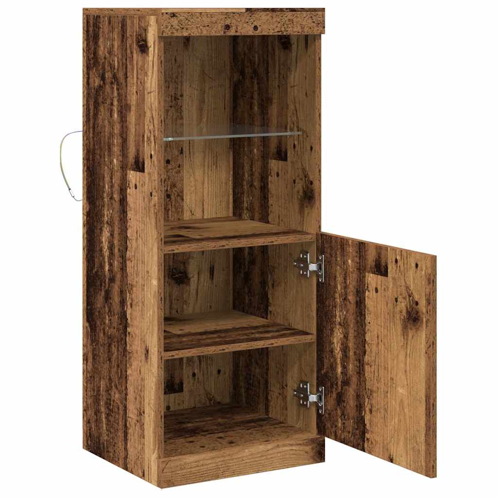 LED Sideboard Reclaimed Wood Look 41 x 37 x 100 cm Engineered Wood