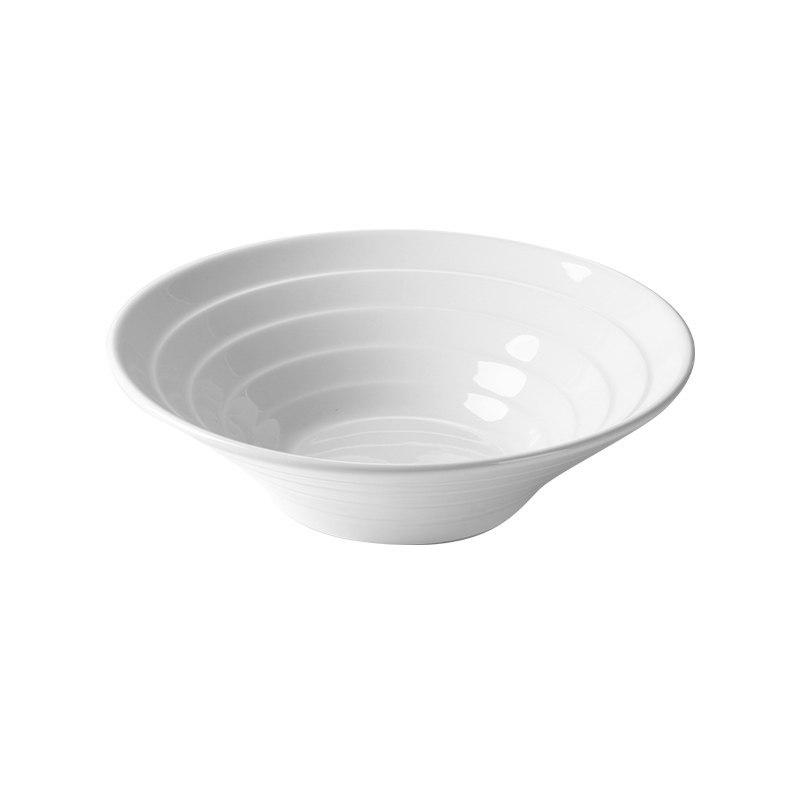 White Ceramic Microwaveable Bowl – Versatile for Soup, Noodles, Rice, and More, Ideal for Home or Commercial Use