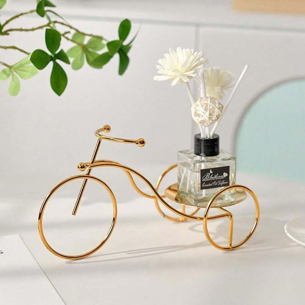 Modern Bicycle Statues Iron Decoration Creative Bicycler Aromatherapy Rack For Home Office Living Room Dining Table Decoration