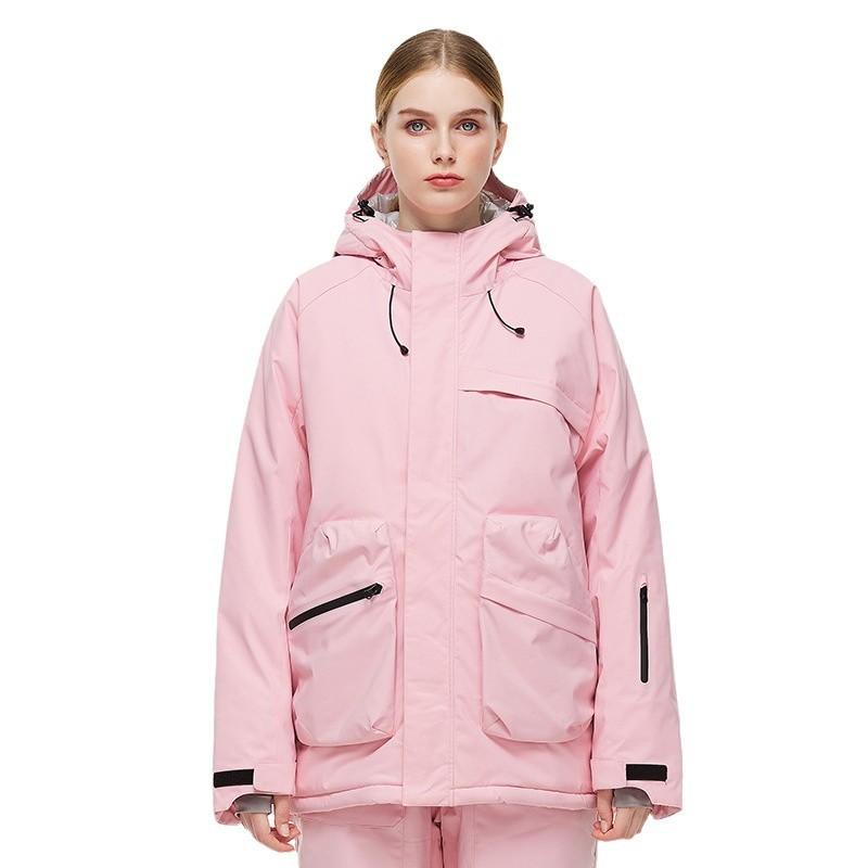 Skiing Jacket for Women and Men Snowboard Coat Waterproof Windproof Insulated Winter Mountain Outdoor Snow Sports Hooded Warm Ski Jackets With Pockets