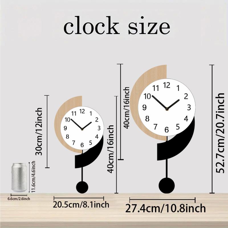 Creative Art Swinging Wall Clock Home Decoration Modern Style Silent Clock Living Room Bedroom Kitchen Decoration
