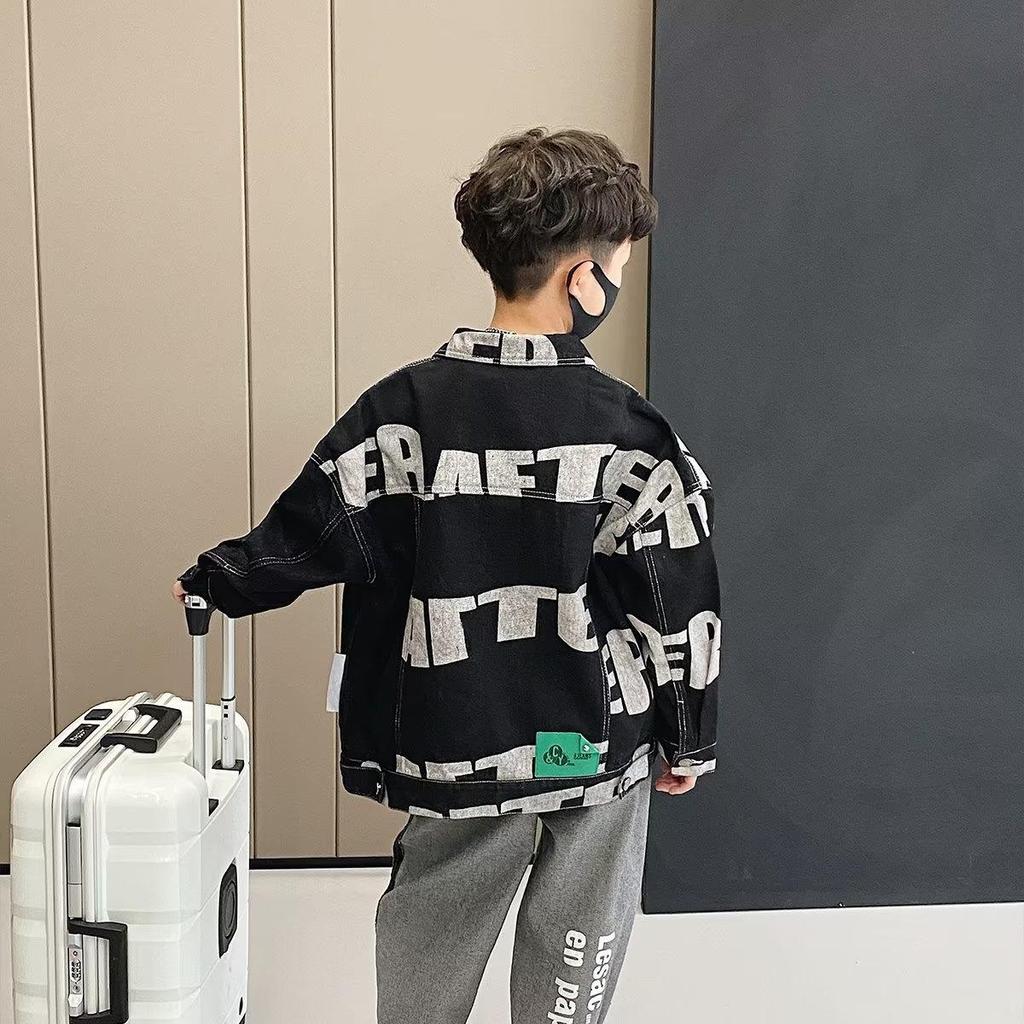 Boys' Denim Jacket - 2022 Autumn Fashion, Korean Style, Loose Fit for Kids