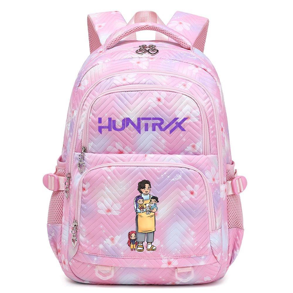 Kids Girls Kpop Hunters Rumi Zoey Printed Backpack Student School Waterproof Big Bag