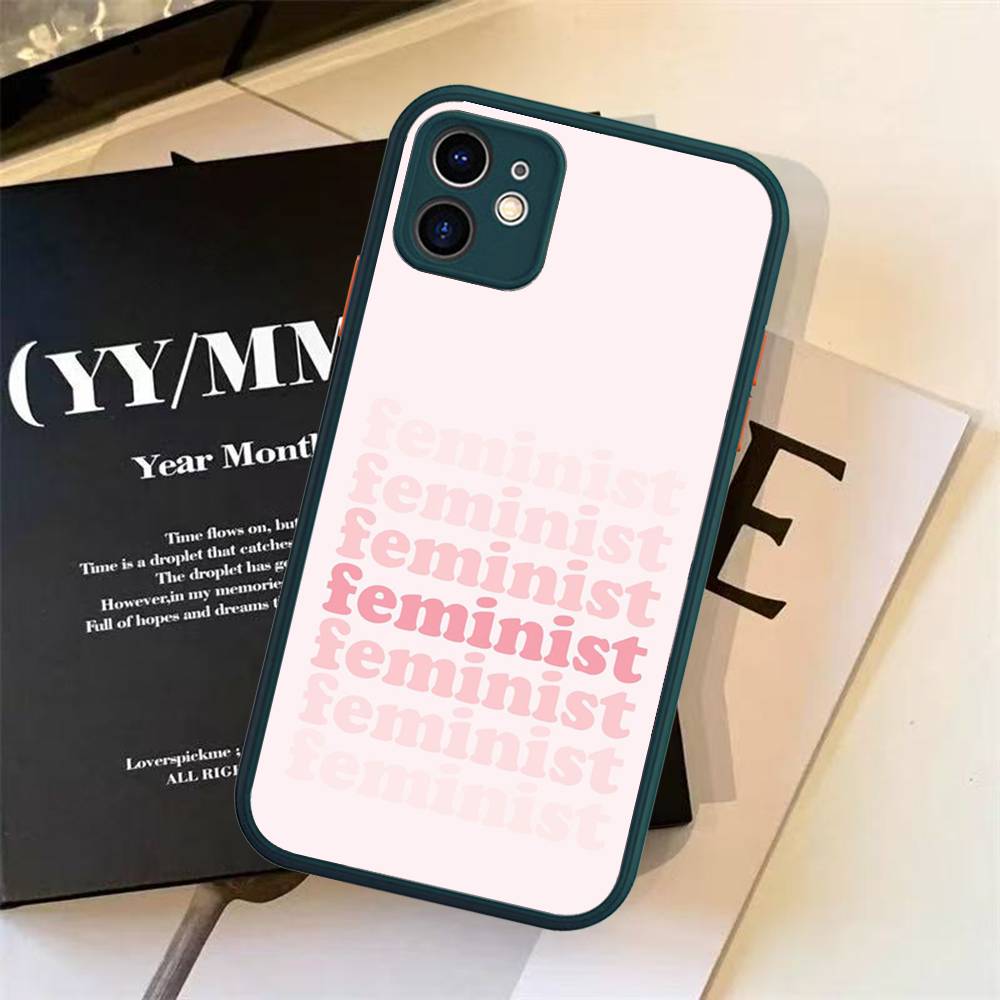 Feminist Feminism Aesthetics Girl Phone Case For iPhone 13 12 X XS MAX Pro Max 16 15 11 14 Pro Max Shockproof Matte Cover