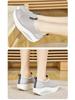 Women's Mesh Wedge Heel Slip-on Sneakers - Breathable, Thick Sole Casual Shoes