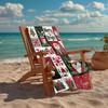 Custom Name Ultra-Soft Beach Towel with Christmas Theme,Ideal for Pool - Camping, Diving - Perfect Travel Essential, Vibrant Beach Towel.