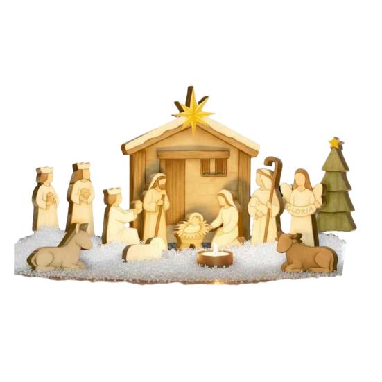 Wooden Empty Tomb Easter Decoration Jesus Resurrection Scene Table Sign Home Office Table Shelf Catholic Religious Ornament Christian Gifts