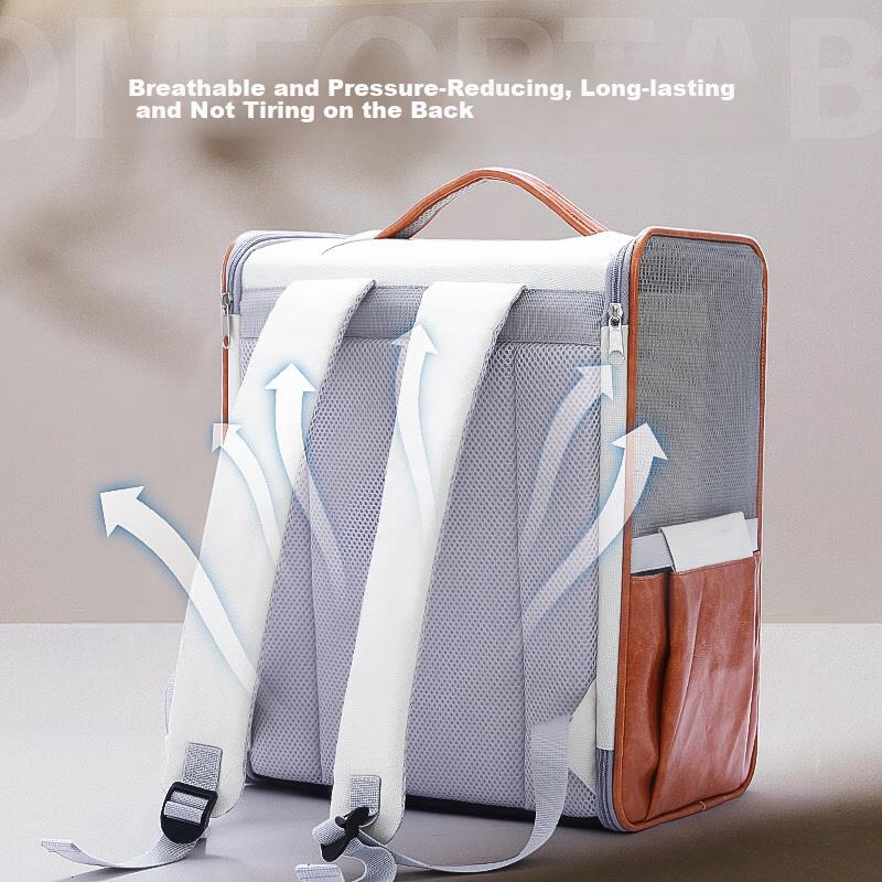 Hoopet Cat Carrier, Large Capacity, Portable and Breathable Backpack for Ragdoll, Suitable for Puppies And Outdoor Use, for 10kg Cats and 7.5kg Dogs