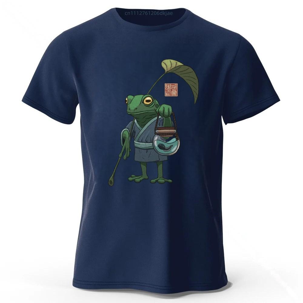 Summer Creative New Frog Pure Cotton Short Sleeved Menswomens Daily Street Casual Trend Tshirt Y2K Large Loose Top