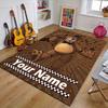 Custom Freddy bear Mat Personalized Name, Polyester Washable Indoor Entryway Rug, Gift for Christmas, Easter, Thanksgiving Day