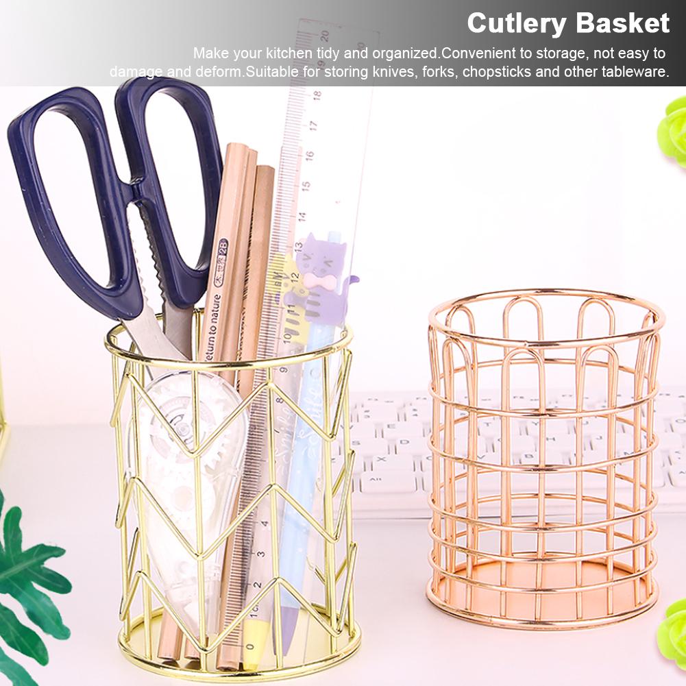 Hollow Cutlery Spoon Fork Chopsticks Storage Basket Accessory Kitchen Tableware Organizer