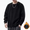 Men's And Women's Solid-color Casual Round-neck Long-sleeved Top, Men's Fitted, Fleece And Thickened Base Sweatshirt