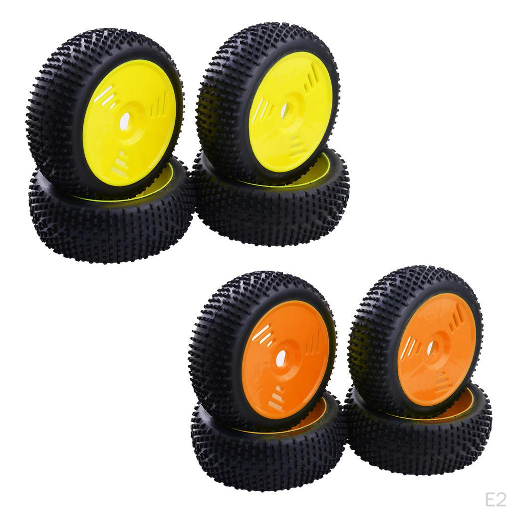 17 Wheel Rim & Rubber Tires 1/8 RC Car Buggy Tyre - 4 Pieces