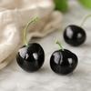 50 Pcs 1 Inch Artificial Red Cherries Foam Simulation Fruit Model Fake Cherry Fruit  Home Decoration