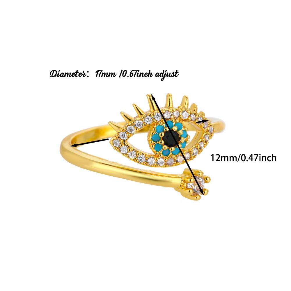 Broad Surface Chunky Anillos For Women Men Punk Türkiye Eye Zirconcia Rings Gold Color Stainless Steel Waterproof Jewelry Gift