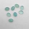 Natural Aqua Chalcedony Oval Cabochon Loose Gemstone Lot 8 Pcs 6*8 MM 10 CT For Jewelry Making