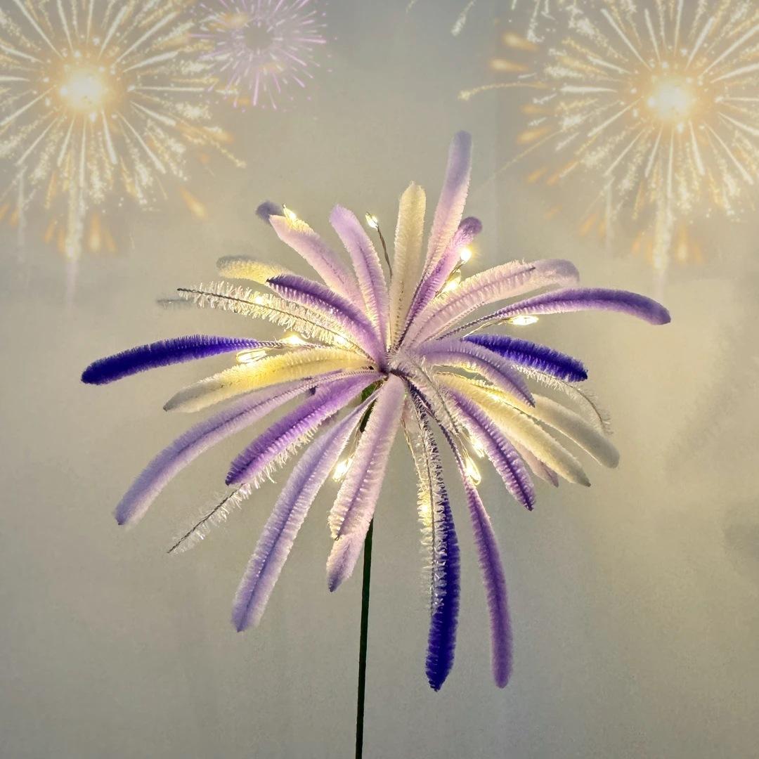 

1pc Piper Stick Firework Bouquet DIY Craft Kit фіолетовий