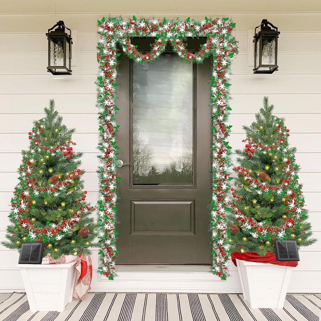 2m Christmas Ribbon Garland Snowflake Christmas Tree Ribbon