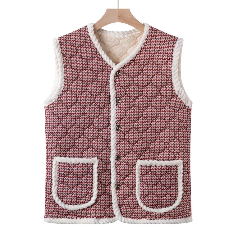 

Матери добавляют бархатный жилет без рукавов для комфорта и тепла. Новая куртка в западном стиле с хлопковой подкладкой, осенне-зимняя одежда. 4XL