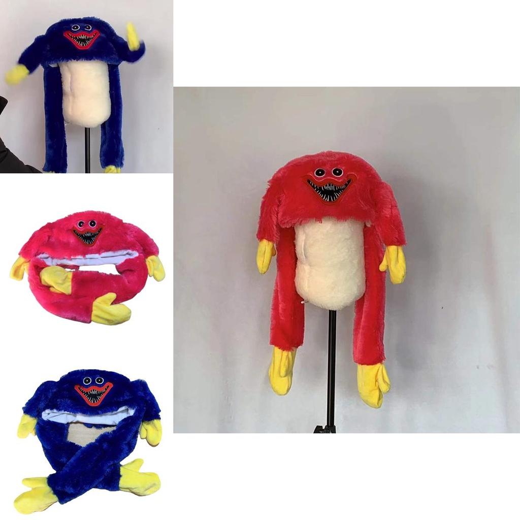 Niedliche Plüsch-Hasenohrmütze „Huggy Wuggy“ für Kinder und Erwachsene