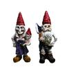 Mini Resin Skeleton Dwarf Figurine for Halloween Micro Landscape DIY Terrarium Home Decor