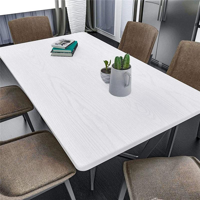 45cm White Wood Grain PVC Wall Sticker Waterproof Kitchen Wardrobe Furniture Decoration Wallpaper Home Decoration Self-adhesive