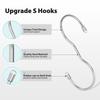 Myfolrena Handbag Hanger Bag Hook Closet Handbag Hanger Organizer Metal S Hook L Size Closet Rod Hook for Hanging Frying Pots 12-Pack Handbags,