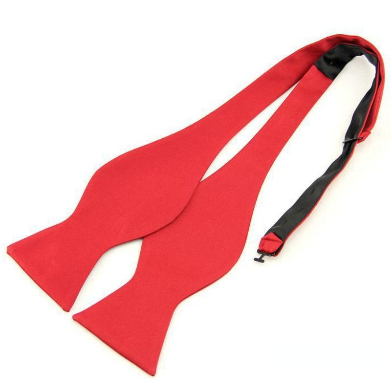 1Pc Men's Classic Solid Bow Ties Self Tie Adjustable Business Wedding Papillon for Men Accessories
