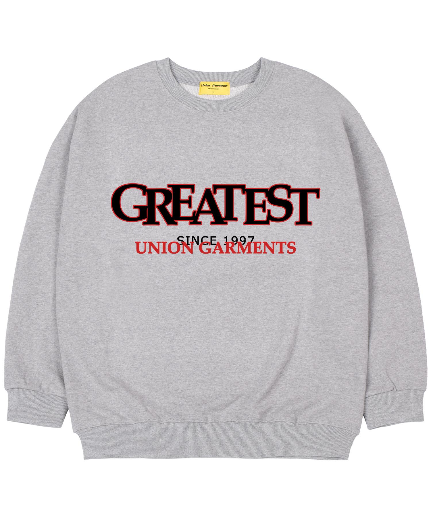Union Garments [На флисе] Самый большой оверсайз свитшот Серый M