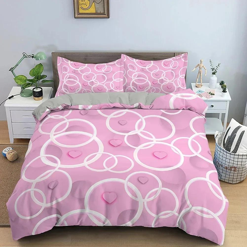 Stripe Geometric Bedding Set Breathable Duvet Cover With Pillowcase Adults Fashion Queen King Size Quilt Cover Home Textiles