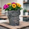 Picasso-Inspired Abstract Face Flower Pot - Brutalism Planter With Sculptural Art For Home Decor & Planting