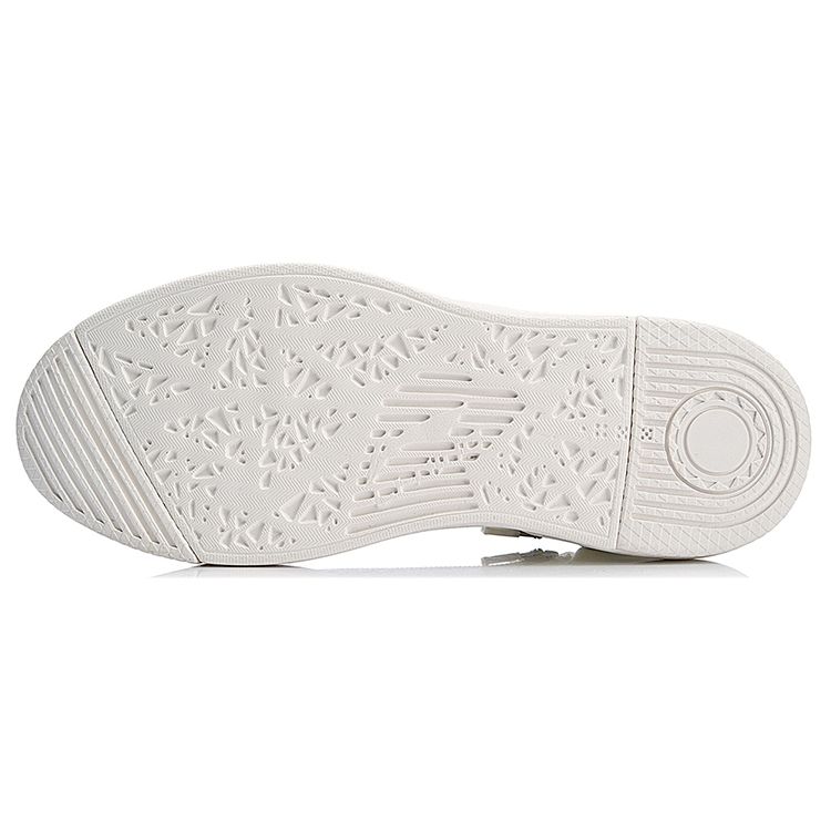 Li-Ning Chillout Zip Lightweight Mid-Top Skate Shoes Women Sneakers Off-White AGBN026-2