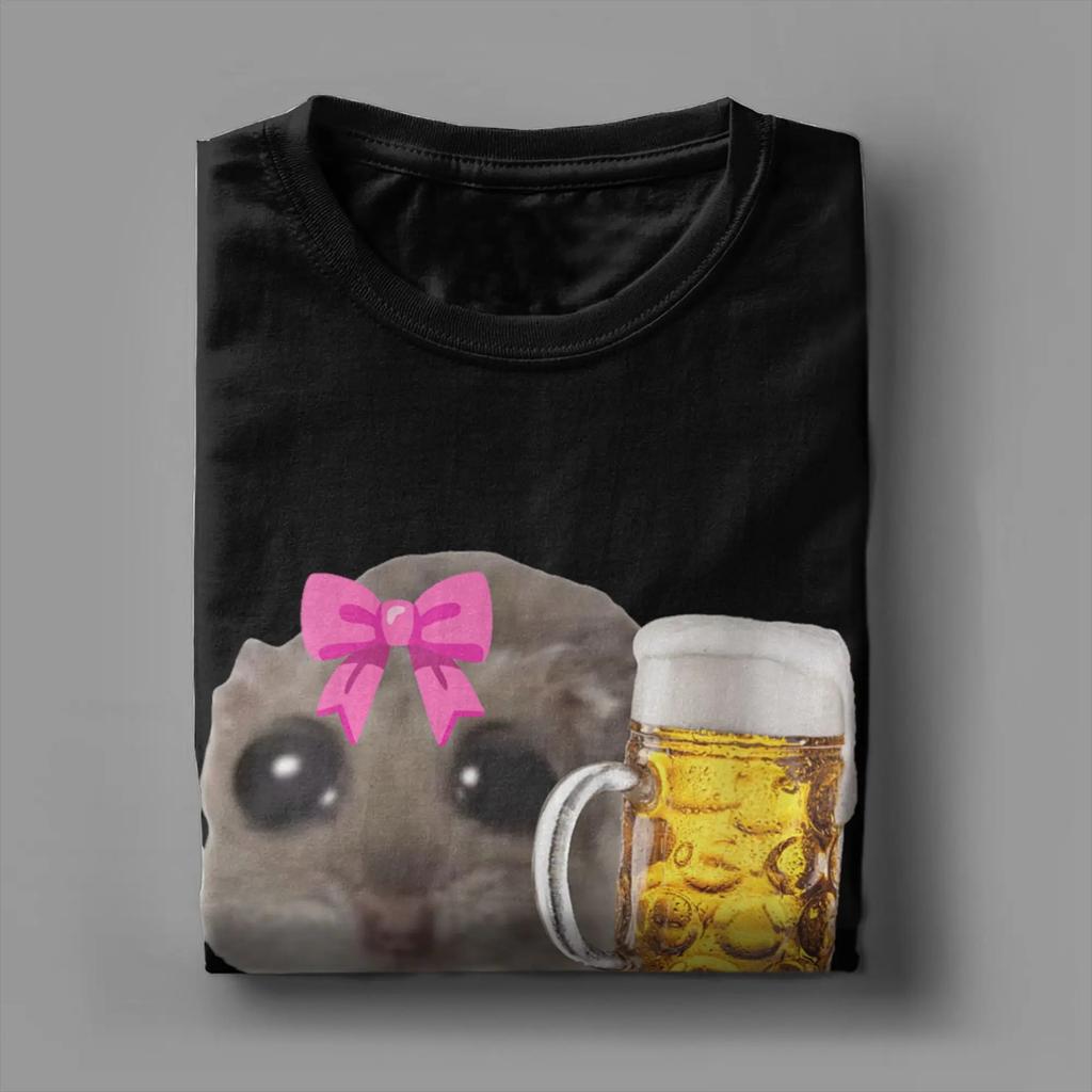 Delicious Beers Sad Hamster T Shirt Lecker Bierchen Vintage Tees Short Sleeve O Neck TShirt Adult Clothing 2026 Men and Women