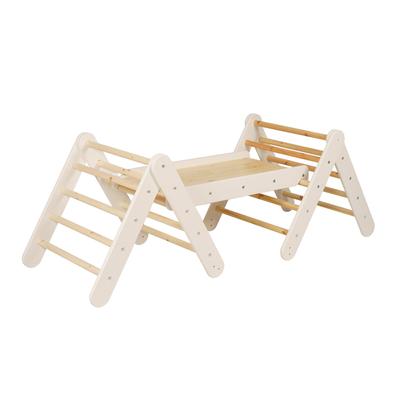 ® Kletterdreieck für Kinder mit Rutsche und Klettergerüst, zwei Leitern + einer Kletterwand