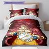 Son Goku Pattern Bedding,Quilt Set Quilt Cover Pillowcase Home Birthday Gift (1 * Duvet Cover + 2 * Pillowcase, Without Core)
