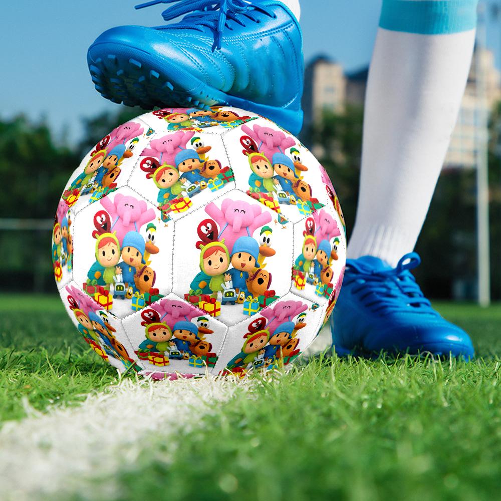 Pocoyo Theme Size 5 Soccer Ball, Suitable for Both Indoor and Outdoor Matches, a Gift Suitable for Everyone.