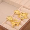 French Luxury Zircon Star Drop Earrings: Niche Design, Irregular Texture, Five-Pointed Star Studs