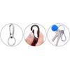 Zinc Alloy Car Key Chain Anti-Lost Keychain with KeyRing Simple Gourd Buckle Carabiner Keychain Auto Waist Belt Clip Holder
