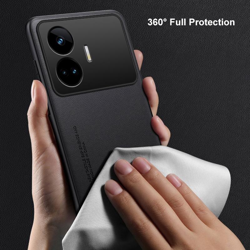 Luxury PU Leather Case For Realme GT Neo 5 SE 5SE Back Cover Matte Silicone Full Protection Phone Case For Realme GT Neo5 SE