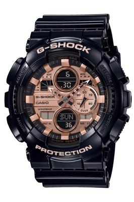 Seria Krzykliwych Kolorów Czarny [Casio] GA-140GB-1A2JF Zegarek Męski,