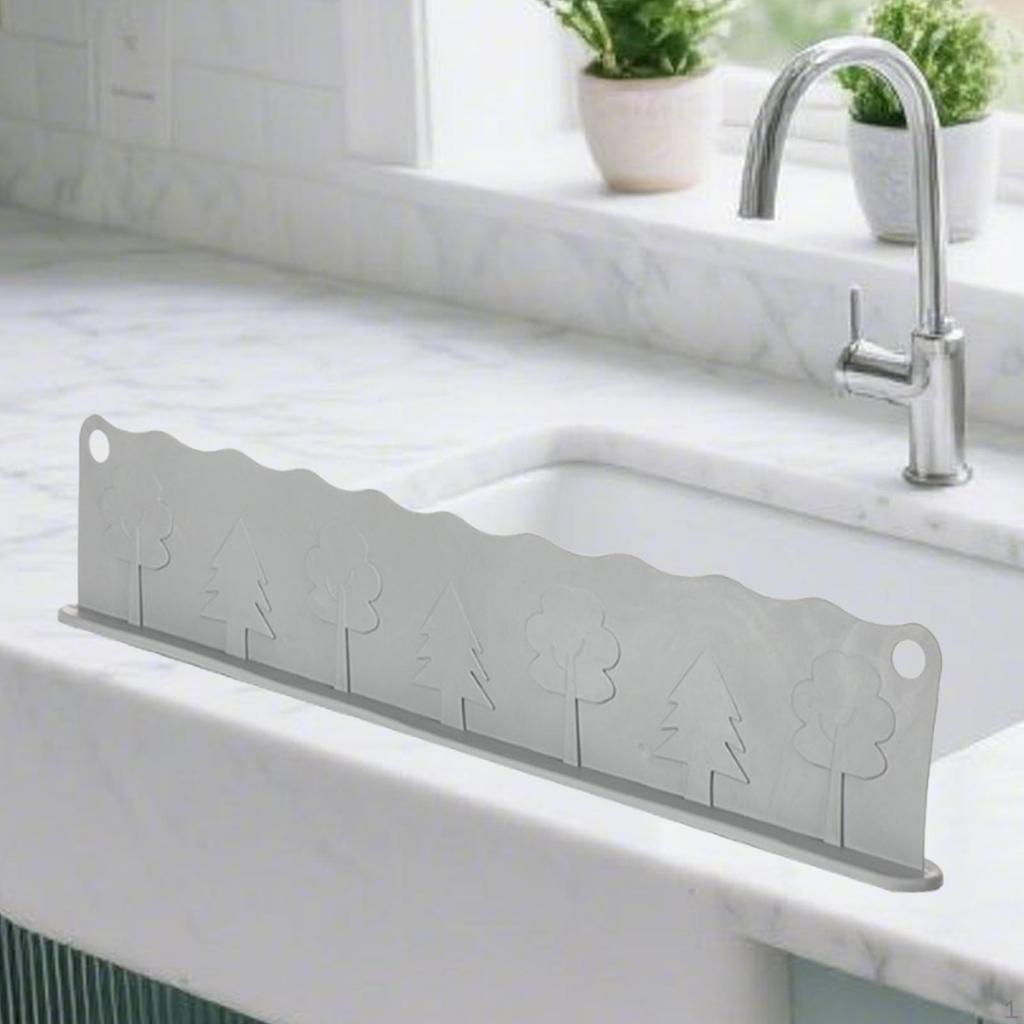 Kitchen Water Guard Board Anti Slip Baffle Sink Back for Cooktop Countertop Dish Washing