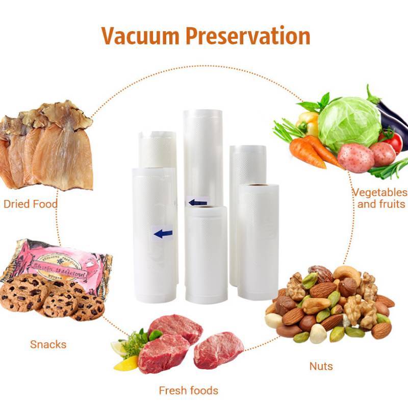 Food Storage Vacuum Sealer Bags With Pepa Material For Kitchen Preservation And Fresh Food Storage